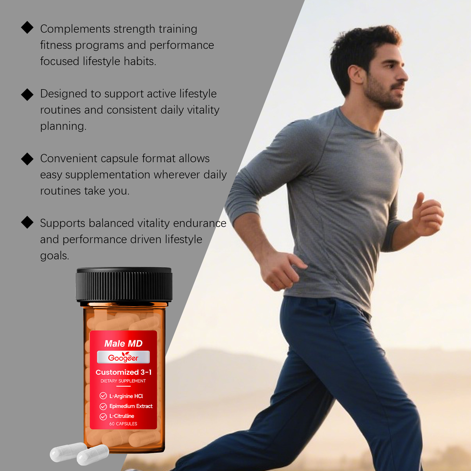 GOOGEER Men's Health Capsules  - Nutrition One Fitness avis et prix